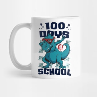 100 Days of school featuring a T-rex dino Dabbing #2 Mug